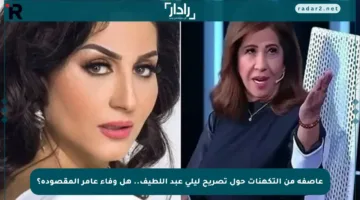 عاصفة من التكهنات حول تصريح ليلى عبد اللطيف.. هل وفاء عامر المقصودة؟
